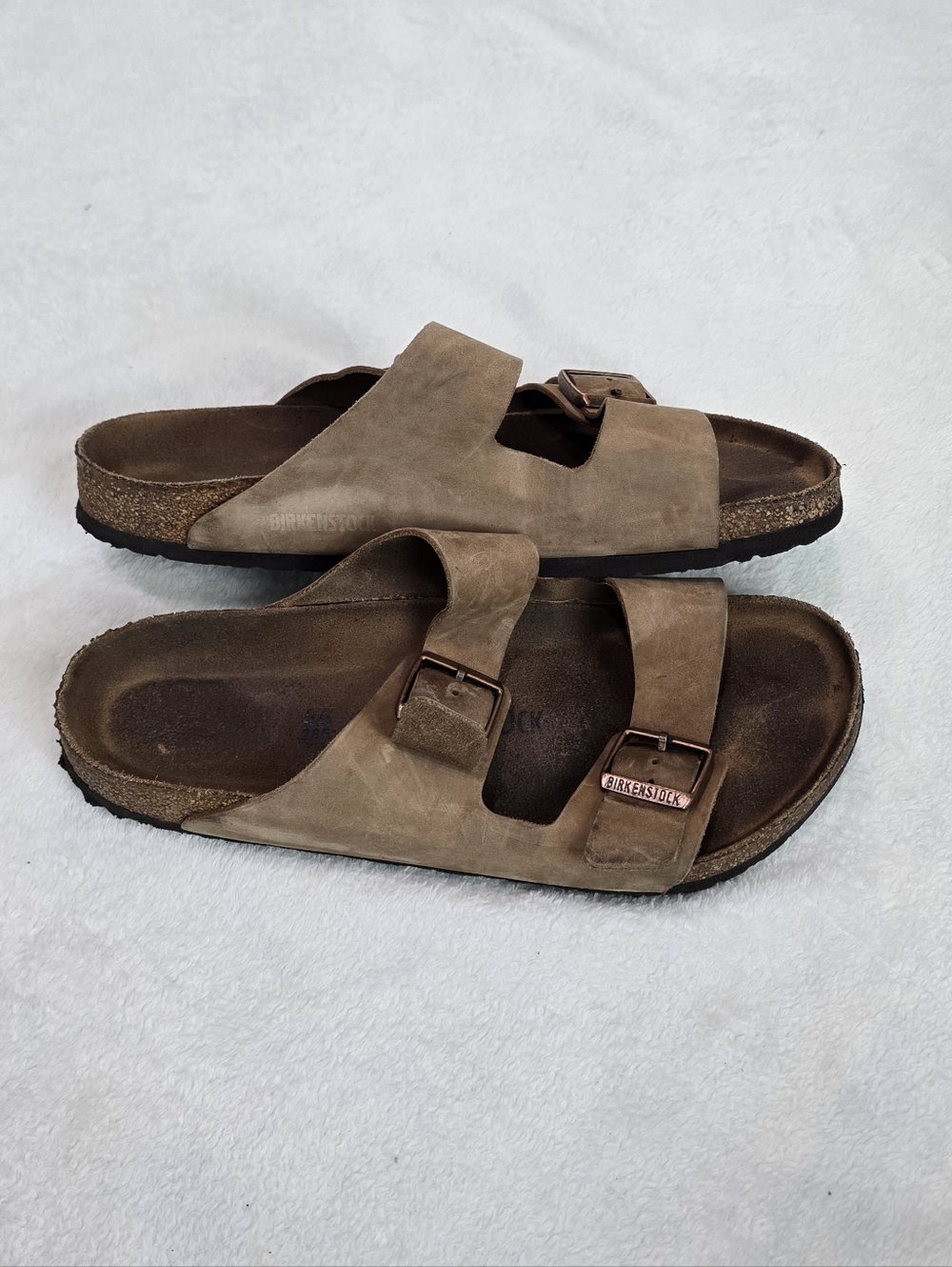 Men's Birkenstock Sandals Arizona Classic Comfort Brown Slides Shoes Size 11 - Picture 5 of 7